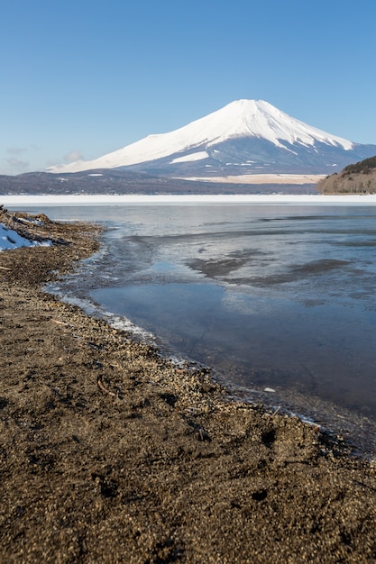 Monte Fuji Iced Yamanaka Lake