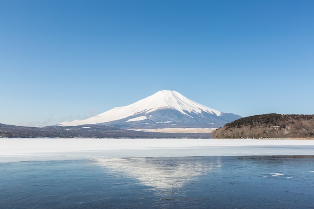 Monte Fuji Iced Yamanaka Lake