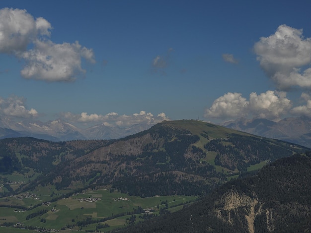 Monte Sassongher sopra Corvara nelle Dolomiti