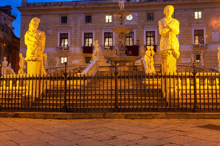 Monumentale Fontana Pretoria in Piazza Pretoria