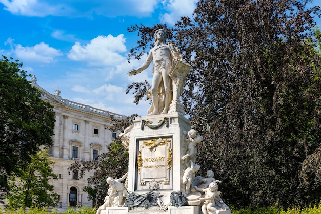 Monumento a Mozart situato nel centro storico di Burggarten di Vienna