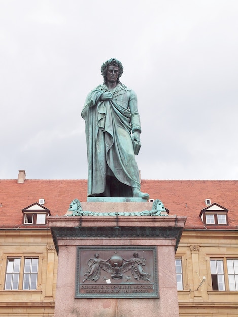 Monumento al poeta Schiller a Stoccarda, Germania