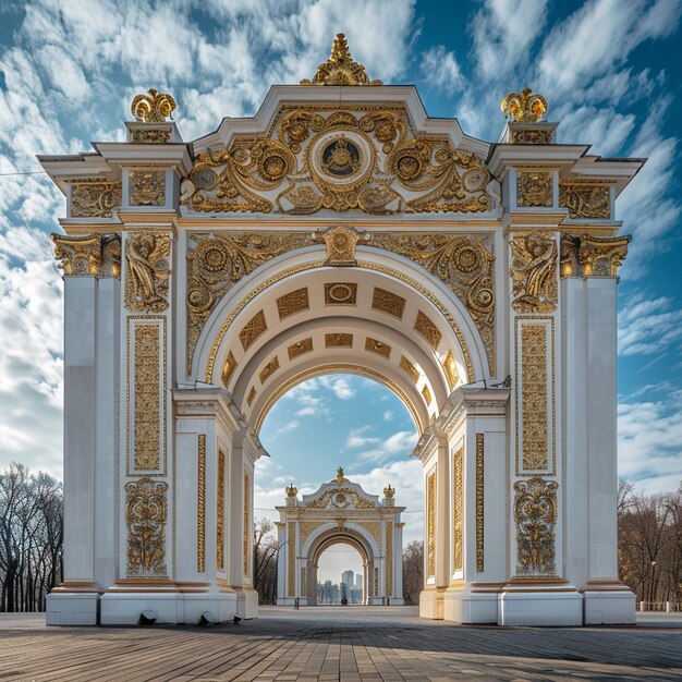 Monumento architettonico storico nell'arco della Porta d'Oro di Kiev