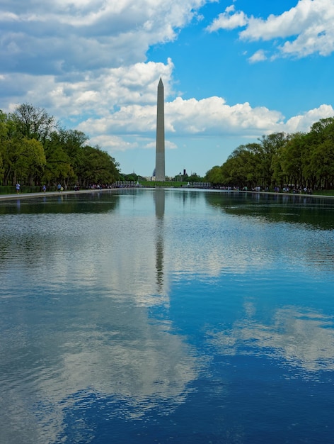 Monumento del primo presidente americano George Washington nella capitale degli Stati Uniti, Washington DC La statua è realizzata in marmo e granito.