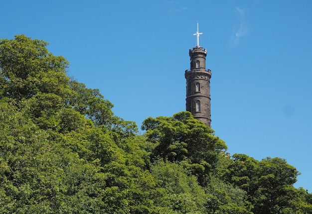 Monumento Nelson a Calton Hill a Edimburgo