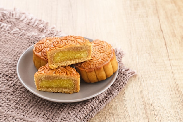 Moon Cake, spuntino tradizionale cinese popolare durante la festa di metà autunno.