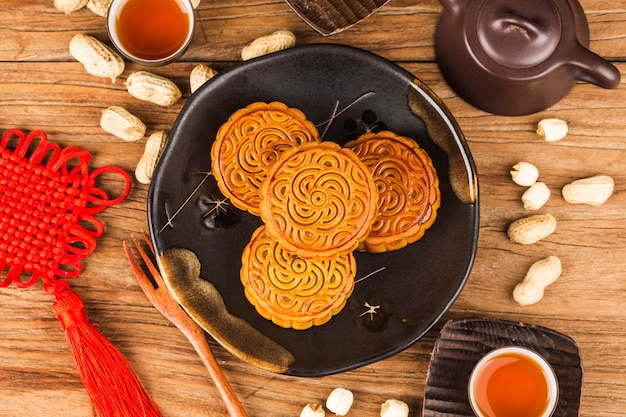 Mooncake, cibo cinese di metà autunno festival.