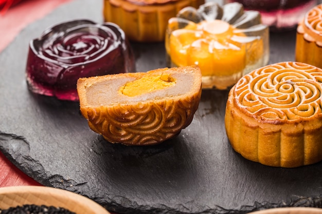 Mooncake della pasticceria tradizionale cinese di metà di festival di autunno