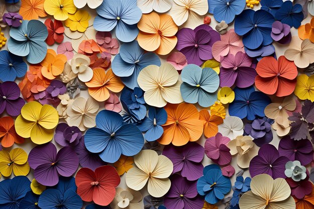 Mosaico a petali: opere d'arte floreali dettagliate