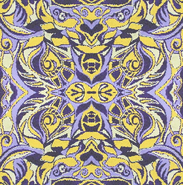 Mosaico di astrazione di colore viola giallo Texture di sfondo