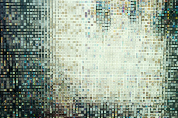 Mosaico di vetro in bagno.