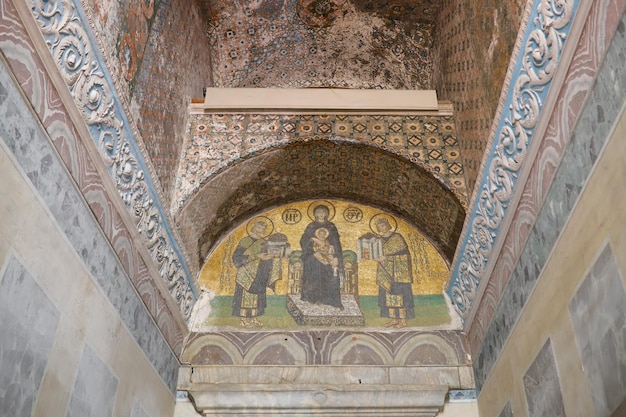 Mosaico in Hagia Sophia Istanbul Turchia