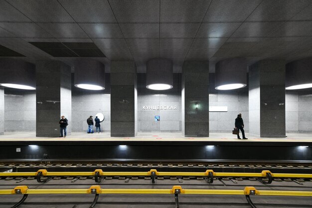 Mosca 26 gennaio 2023 Stazione della metropolitana Kuntsevskaya a Mosca Russia