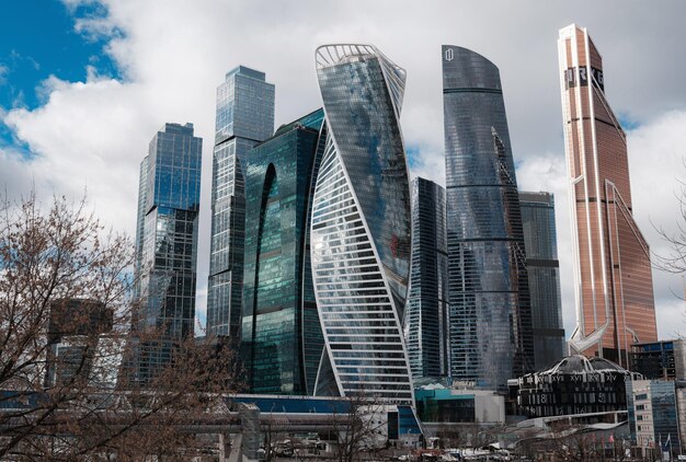 MOSCA RUSSIA 20 febbraio 2020 Mosca City Vista dei grattacieli Moscow International Business Center Russia