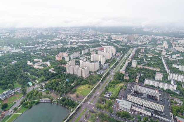 Mosca, Russia. Vista da un'altezza della città di Mosca.