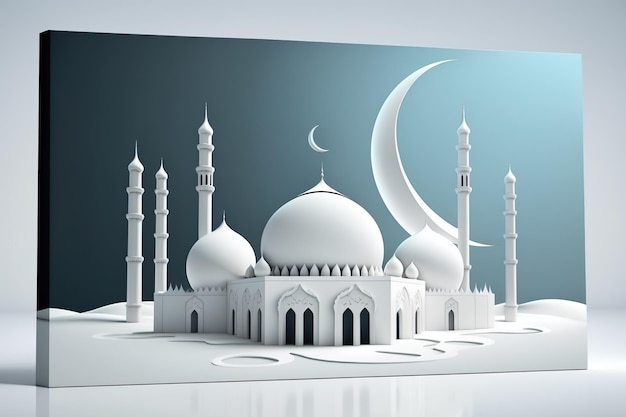 MOSCHEA E RELIGIONE MOSCHEA E LUNA ILLUSTARZIONE E LOGIO CREATIVO IDEE REALIZZATE CON L'AI