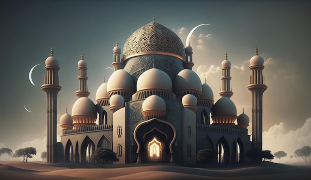 moschea la sera moschea moschea la notte