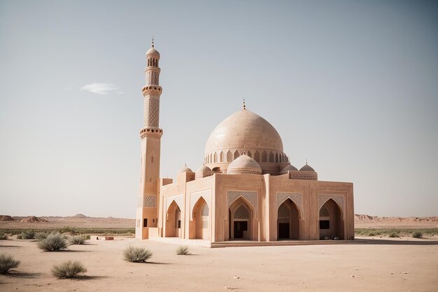 Moschea musulmana nel deserto