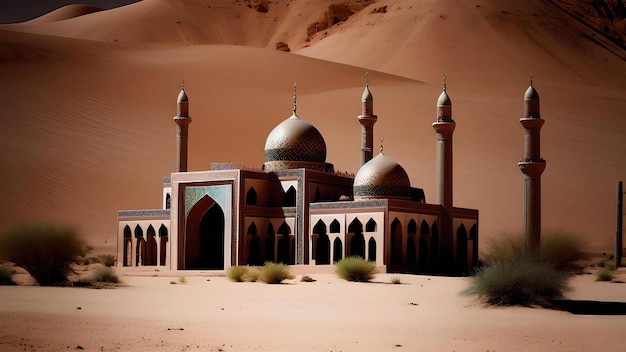 moschea nel deserto centrale