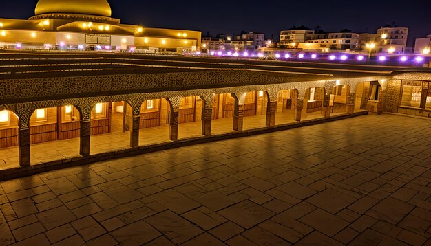 Moschea notturna con sfondo