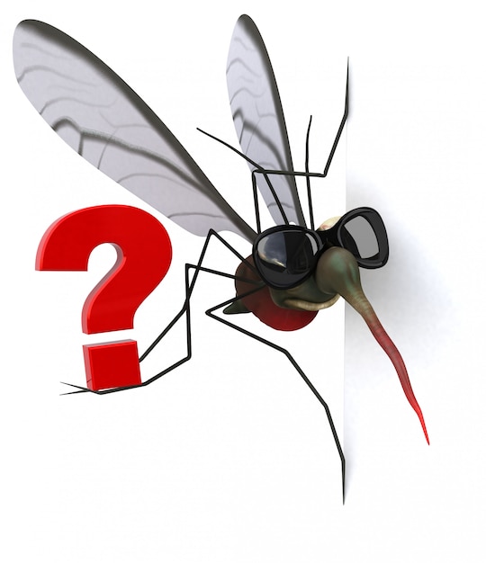 Mosquito 3D Illustration