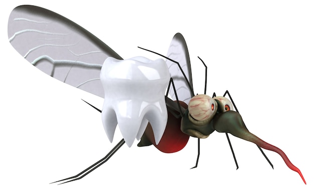 Mosquito 3D illustrazione