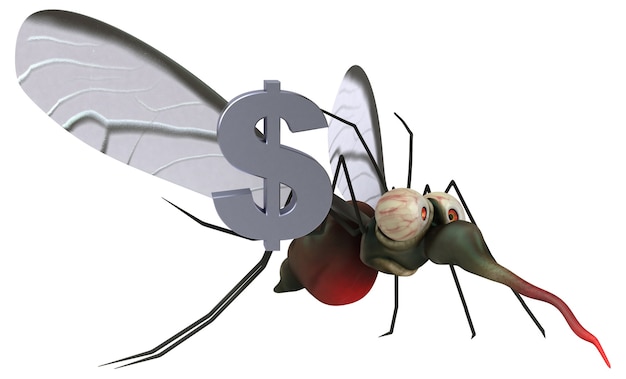 Mosquito 3D illustrazione