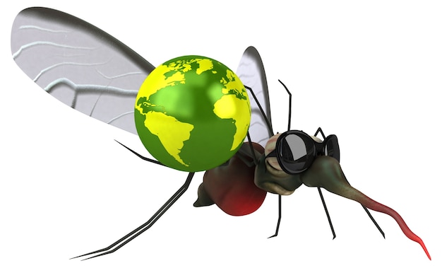 Mosquito 3D illustrazione