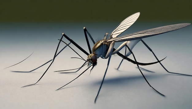 Mosquito realistico arrabbiato dettagli cinematografici vista dal sito