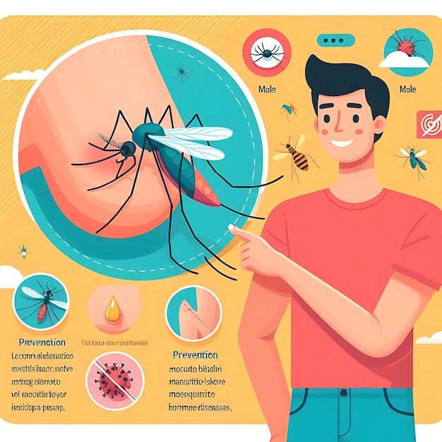 Mosquito vettore della malaria una foto di un uomo con