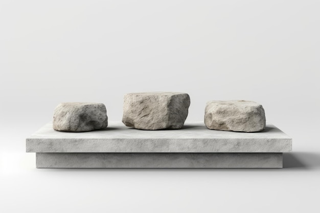 Mostra il tuo prodotto Un podio di pietra versatile per la progettazione e l'esposizione di mockup