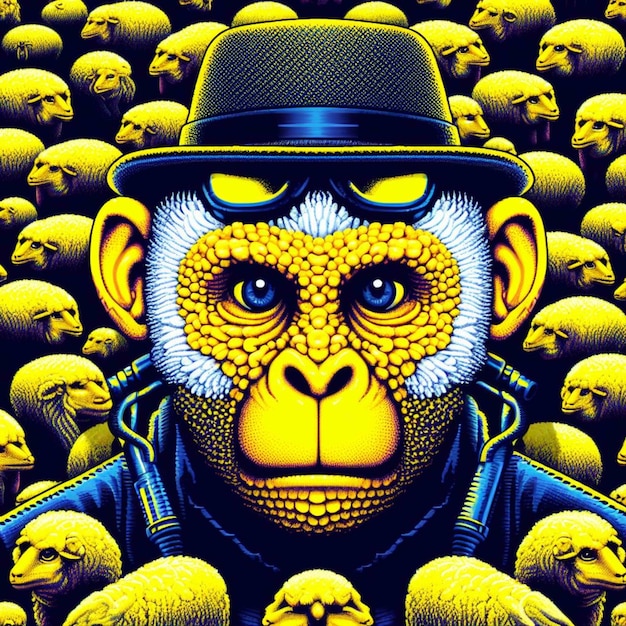 mostro illustrazione gamer avatar gorilla icona animale umanoide scimmia illustrazione scimmia arte