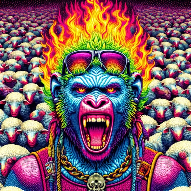 mostro illustrazione gamer avatar gorilla icona animale umanoide scimmia illustrazione scimmia arte