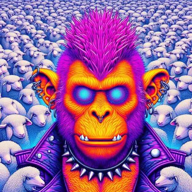 mostro illustrazione gamer avatar gorilla icona animale umanoide scimmia illustrazione scimmia arte