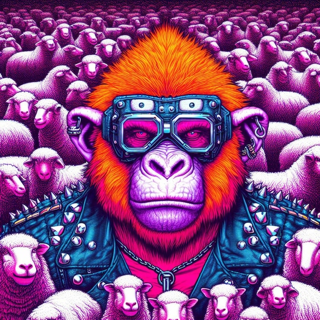 mostro illustrazione gamer avatar gorilla icona animale umanoide scimmia illustrazione scimmia arte
