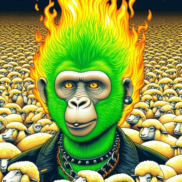 mostro illustrazione gamer avatar gorilla icona animale umanoide