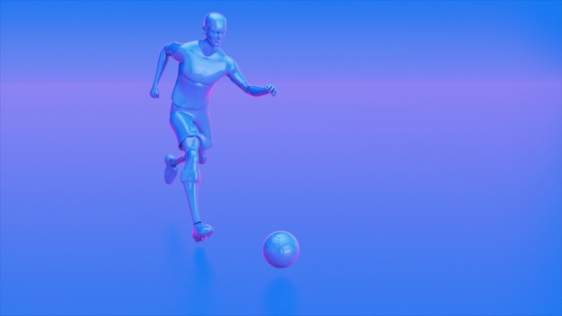 Motion design 3D di una partita di calcio