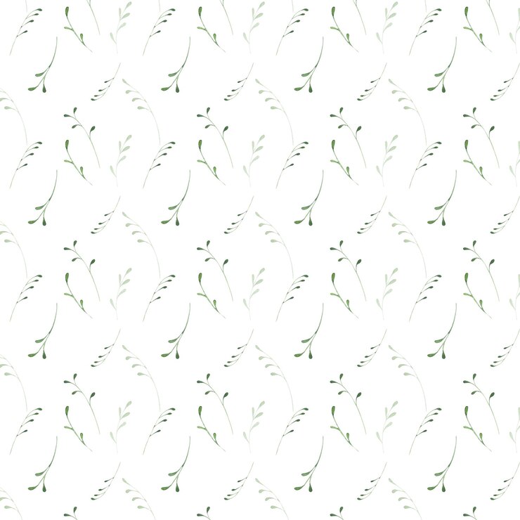 Foto motivo acquerello con ramoscelli minimalisti foglie motivo erba stampa motivi natura acquerello disegnati a mano