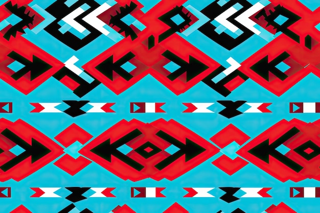 motivo azteco senza cuciture che ripete disegni tribali carta da parati geometrica tradizionale continua