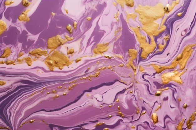 Motivo di sfondo texture astratta in marmo viola e oro