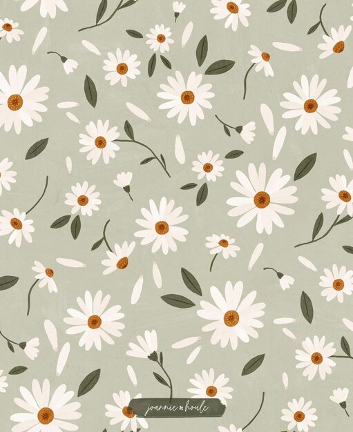 Motivo floreale senza cuciture natura design tessile fiore di primavera illustrazione