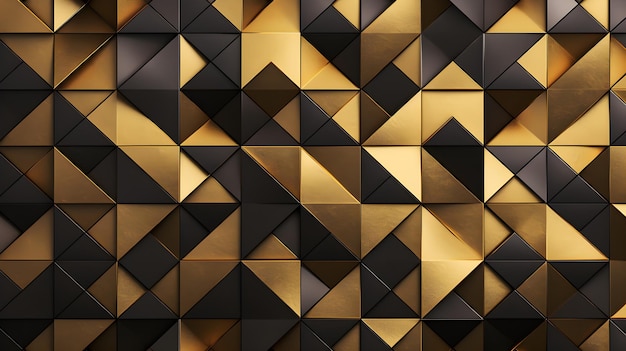 Motivo geometrico in lamina d'oro dal design audace