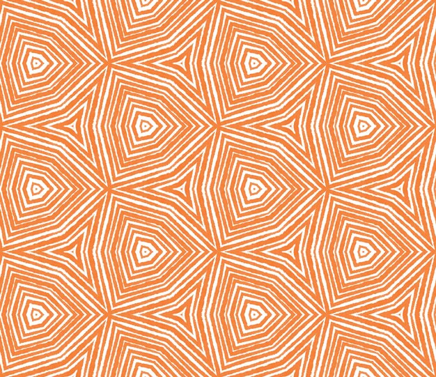 Motivo geometrico senza cuciture Arancione simmetrico