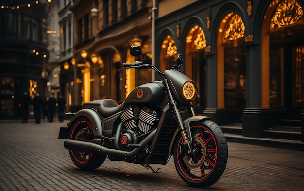 Moto da corsa veloce che guida lo sfondo della pista con spazio per la copia