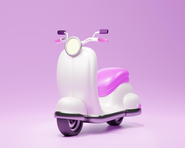 moto di rendering 3d su sfondo viola