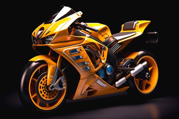 moto giallo scuro e nero chiaro