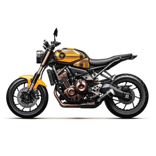 moto giallo scuro e nero chiaro