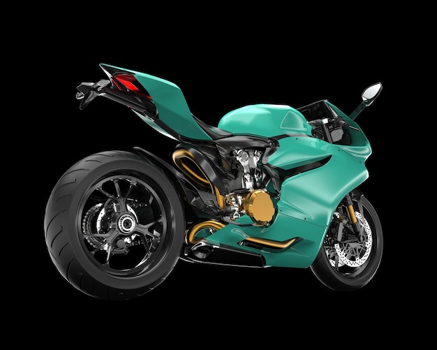 Moto veloce isolata su sfondo 3d rendering illustrazione