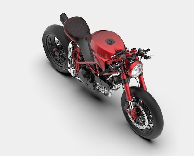 Moto veloce isolata su sfondo 3d rendering illustrazione