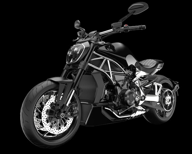 Moto veloce isolata su sfondo 3d rendering illustrazione